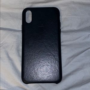 iPhone Xs Forest Green Leather Case
